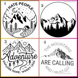 Custom apparel mountain design
